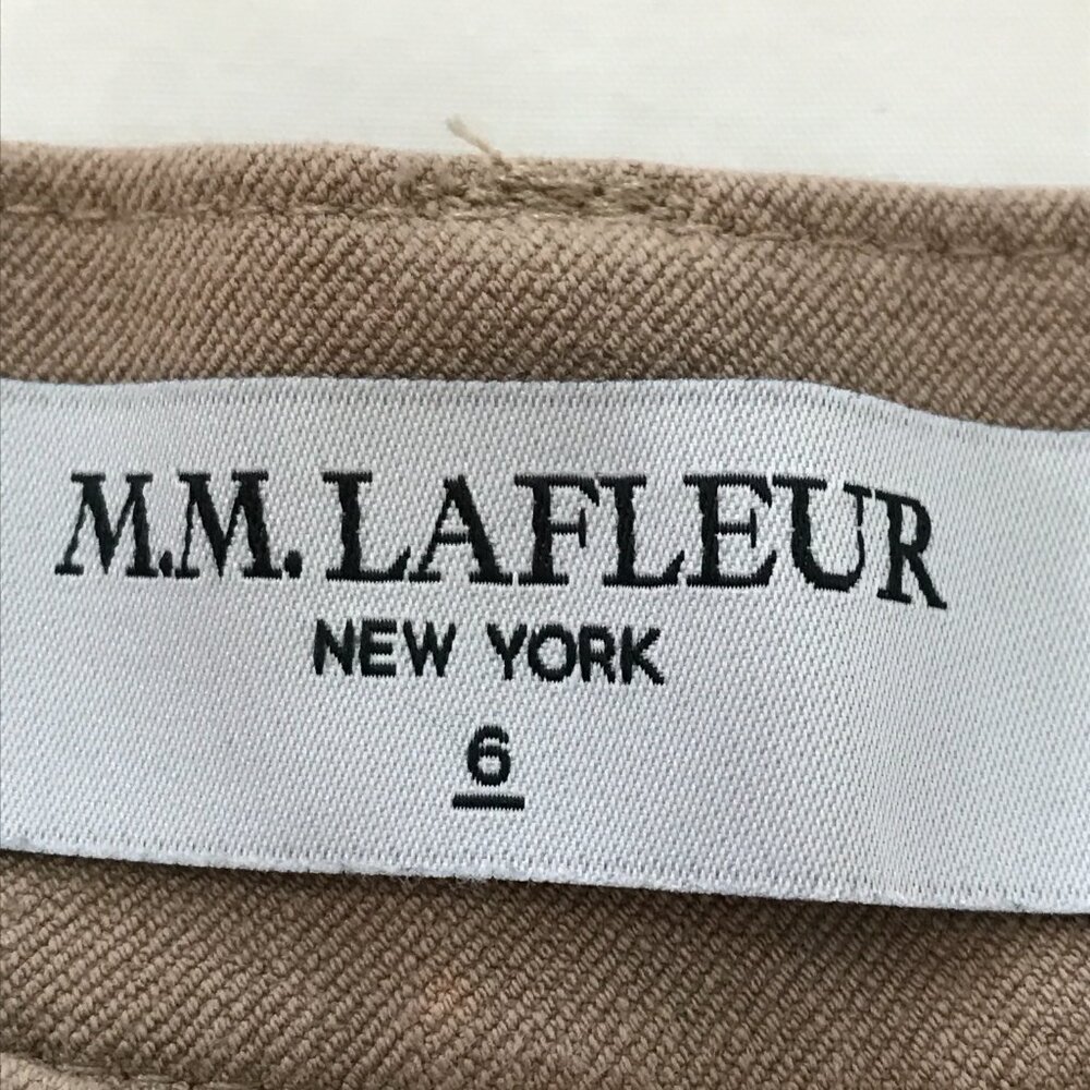 M. M. Lafleur Milo Wide Leg Pants Women 6 Beige High Rise Stretch Workwear 18897 - Picture 3 of 14